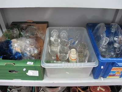 Lot 1065 - Decanters, drinking glasses, Wade spirit...