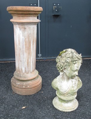 Lot 1137 - Concrete Classical Female Bust, 45cm high,...
