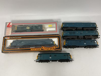 Lot 492 - Six 00 gauge BR blue diesel locomotives: a...