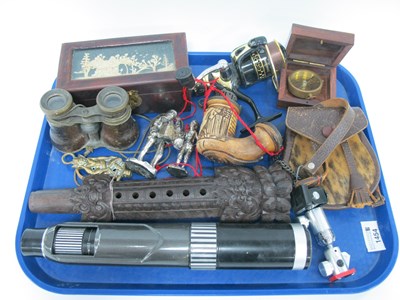 Lot 1454 - Sporran Purse, Browning Fish Reel, pipe,...