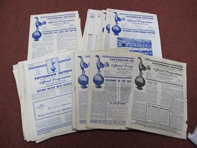 Lot 575 - Tottenham Hotspur Home Programmes 1952-60,...