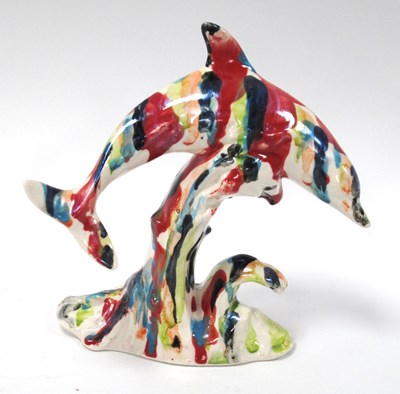 Lot 1304 - Anita Harris Drip Glaze Handpainted Dolphin,...
