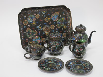 Lot 1166 - An Early XX Century Japanese Cloisonné Cabaret...