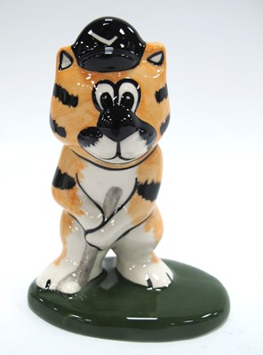 Lot 1293 - Lorna Bailey 'Tiger the Golfing Cat', 15cm high.
