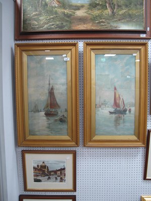 Lot 1537 - B. Levi 1920, a pair of oil on canvas pictures...