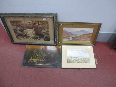 Lot 1450 - Paintings, to include two watercolours, oil on...