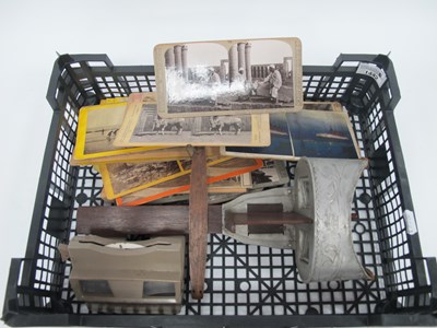 Lot 1442 - Stereoscope: with cards of Luxar, Hudson River,...
