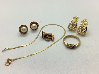 Lot 44 - A Pair of Modern Earrings, of pierced textured...