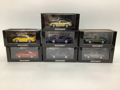 Lot 734 - Seven Minichamps 1:43rd Scale Diecast Model...