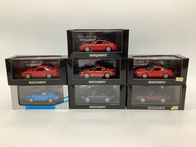 Lot 756 - Seven Minichamps 1:43rd Scale Diecast Model...
