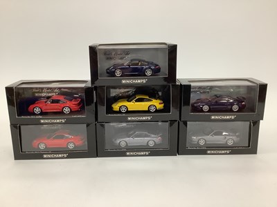 Lot 716 - Seven Minichamps 1:43rd Scale Diecast Model...