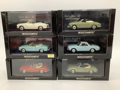 Lot 695 - Six Minichamps 1:43rd Scale Diecast Model Cars....