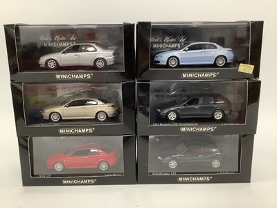 Lot 673 - Six Minichamps 1:43rd Scale Diecast Model Cars....