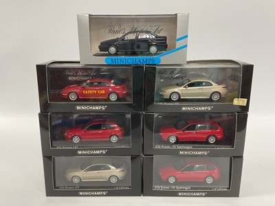 Lot 691 - Seven Minichamps 1:43rd Scale Diecast Model...
