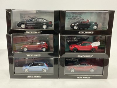 Lot 626 - Six Minichamps 1:43rd Scale Diecast Model Cars....