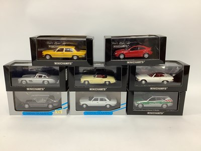 Lot 748 - Eight Minichamps 1:43rd Scale Diecast Model...