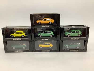 Lot 737 - Seven Minichamps 1:43rd Scale Diecast Model...