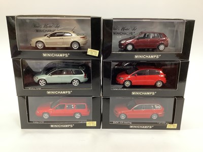 Lot 731 - Six Minichamps 1:43rd Scale Diecast Model Cars....