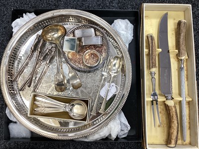 Lot 20 - A Hallmarked Silver Fork and Spoon, London...