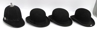 Lot 1382 - Three bowler hats one Lock and Co., City Hat...