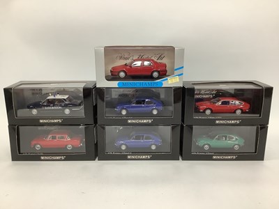 Lot 751 - Seven Minichamps 1:43rd Scale Diecast Model...