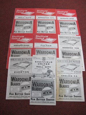 Lot 534 - Sheffield United Programmes, 1951-2 v. Chelsea...