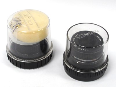 Lot 1320 - Camera lenses; Minolta C.E 80mm f/5.6 and a...