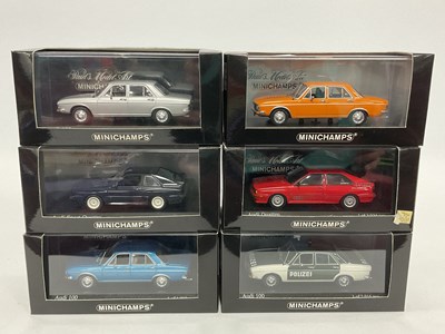 Lot 618 - Six Minichamps 1:43rd Scale Diecast Model Cars....