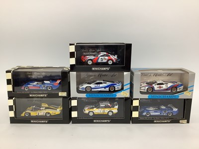 Lot 679 - Seven Minichamps 1:43rd Diecast Model Le Mans,...