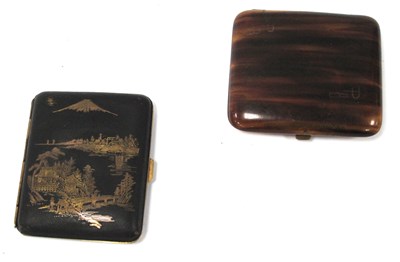 Lot 1323 - Vintage Japanese Damascene Cigarette Case, of...