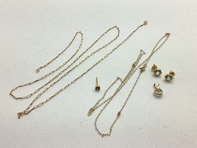 Lot 69 - A Pair of "375" Bezel Set Stud Earrings, of...
