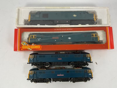 Lot 496 - Four Hornby 00 gauge BR Blue locomotives:...