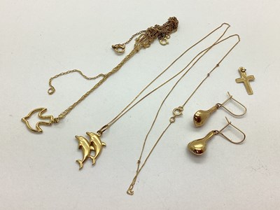 Lot 68 - A Pair of Modern Drop Earrings, to hook...