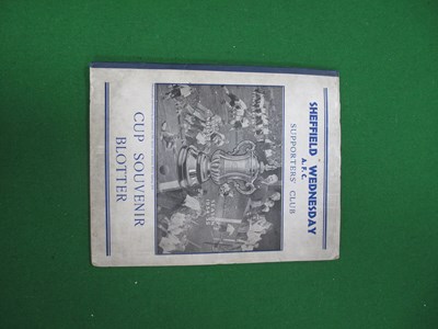Lot 675 - 1935 Sheffield Wednesday Cup Souvenir Blotter,...
