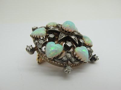 Lot 75 - A Victorian Opal and Diamond Set Brooch, of...