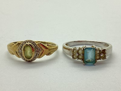 Lot 22 - A Modern 9ct Gold Diamond Set Dress Ring, oval...