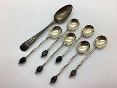 Lot 3 - A Set of Six Hallmarked Silver Coffee Bean...