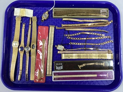 Lot 236 - Vintage Ladies Gilt Metal Wristwatches,...