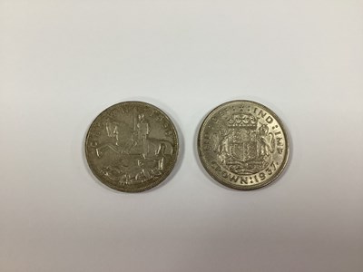 Lot 76 - Two GB Silver Crowns, 1935 George V and a 1937...