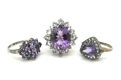 Lot 114 - A Large Decorative Cluster Ring, of oval form,...