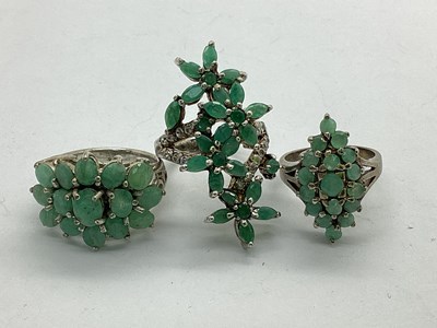 Lot 110 - A Statement Floral Cluster Ring, of openwork...