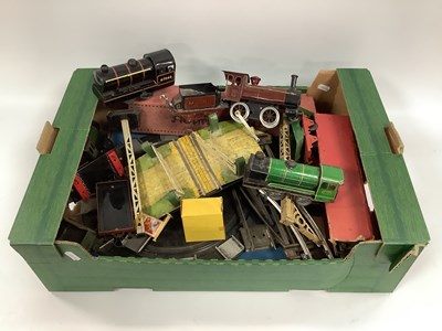 Lot 337 - A collection of Hornby tinplate 0 gauge,...