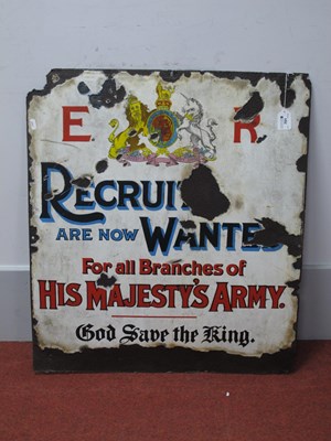 Lot 701 - Edward VII Enamel Metal British Army...