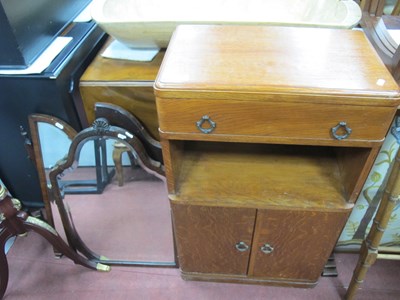 Lot 1588 - Oak Side Cabinet, with a single drawer, open...