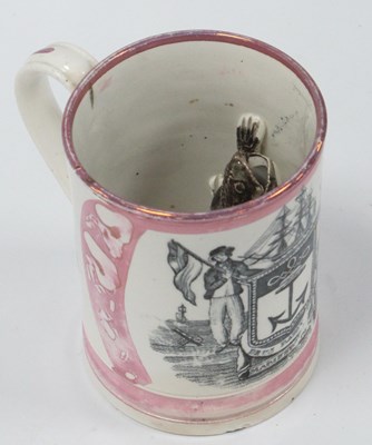 Lot 1283 - XIX Century Sunderland Lustre Frog Mug, with...