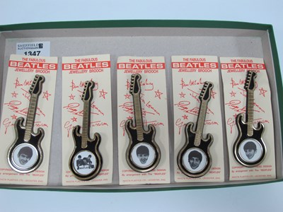 Lot 1347 - The Beatles, Guitar Brooches, featuring The...