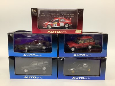 Lot 682 - Five Autoart 1:43 Scale Diecast Model Cars to...