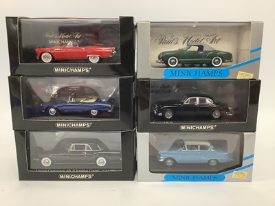 Lot 702 - Six Minichamps 1:43rd Scale Diecast Model Cars...
