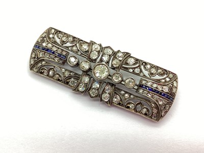 Lot 203 - A c.Early XX Century Diamond Set Panel Brooch,...