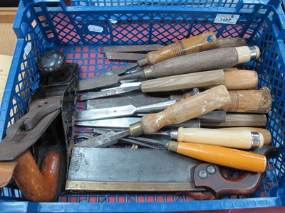 Lot 1457 - A small quantity of wooden handled woodworkers...